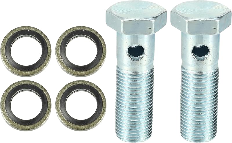 Kit de Parafusos Banjo para Freio X AUTOHAUX M16 x 1,5 com Arruelas de 17 mm – 2 Parafusos e 4 Arruelas