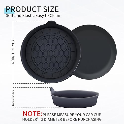 Miniatura 6 de Amooca Portavasos Universales para Automóvil Posavasos para Coche Impermeables Antideslizantes A Prueba de Tamizado A Prueba de Derrames Soporte