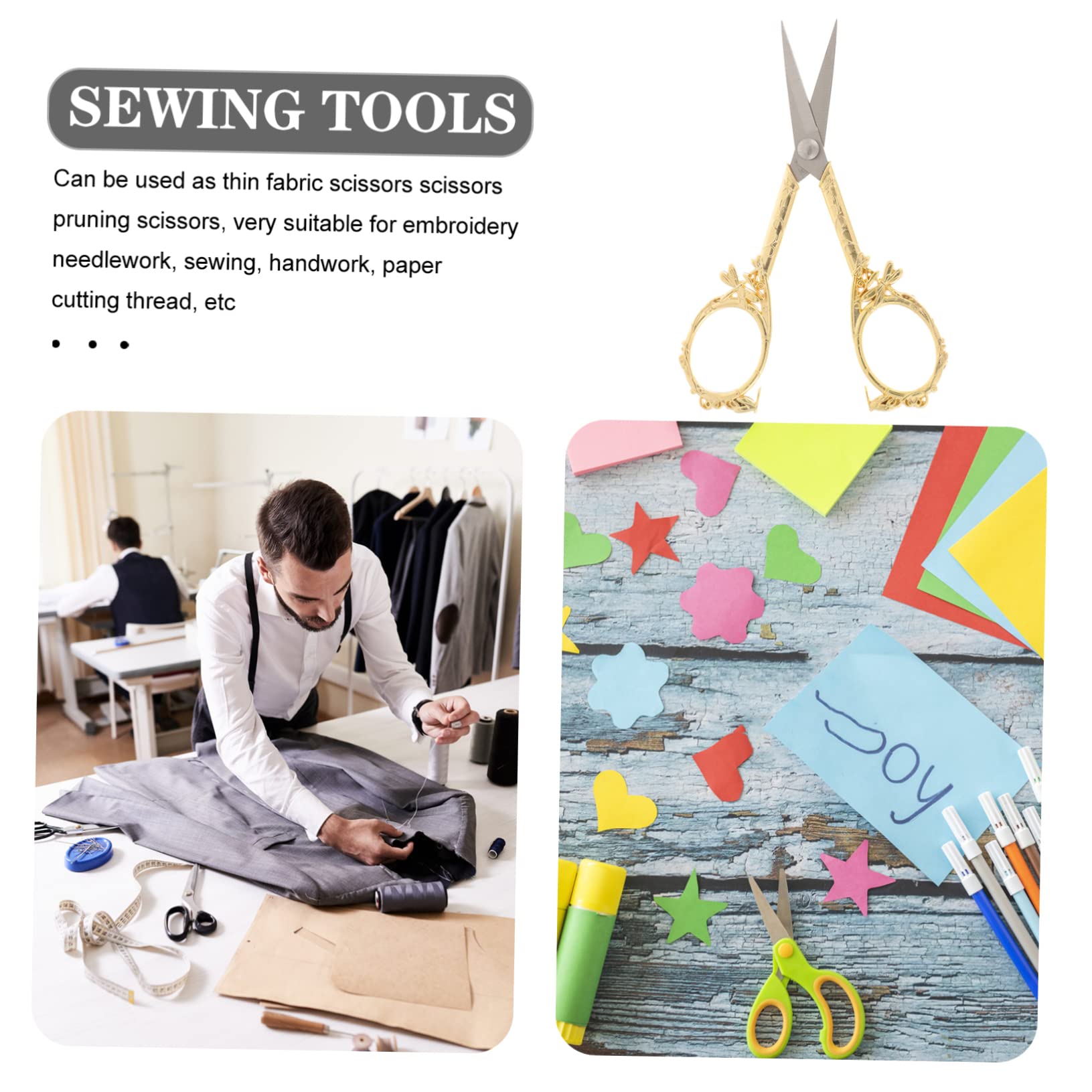 Lurrose 5piezas Tijeras De Manualidades Pequeñas De Acero Inoxidable Tijeras Para Bordado y Costura Herramientas De Corte Ligeras y Ergonómicas Para y Scrapbooking Diseño Retro y