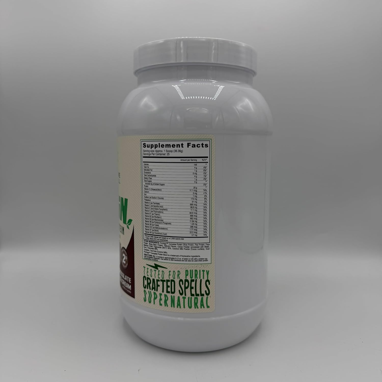 Black Magic Supply 100% Vegan Plant-Sourced Protein - Keto, Low Sugar, Dairy Free Protein - Pre/Post Workout - Chocolate Ice Cream - 20g Protein per Scoop - 2 Pound