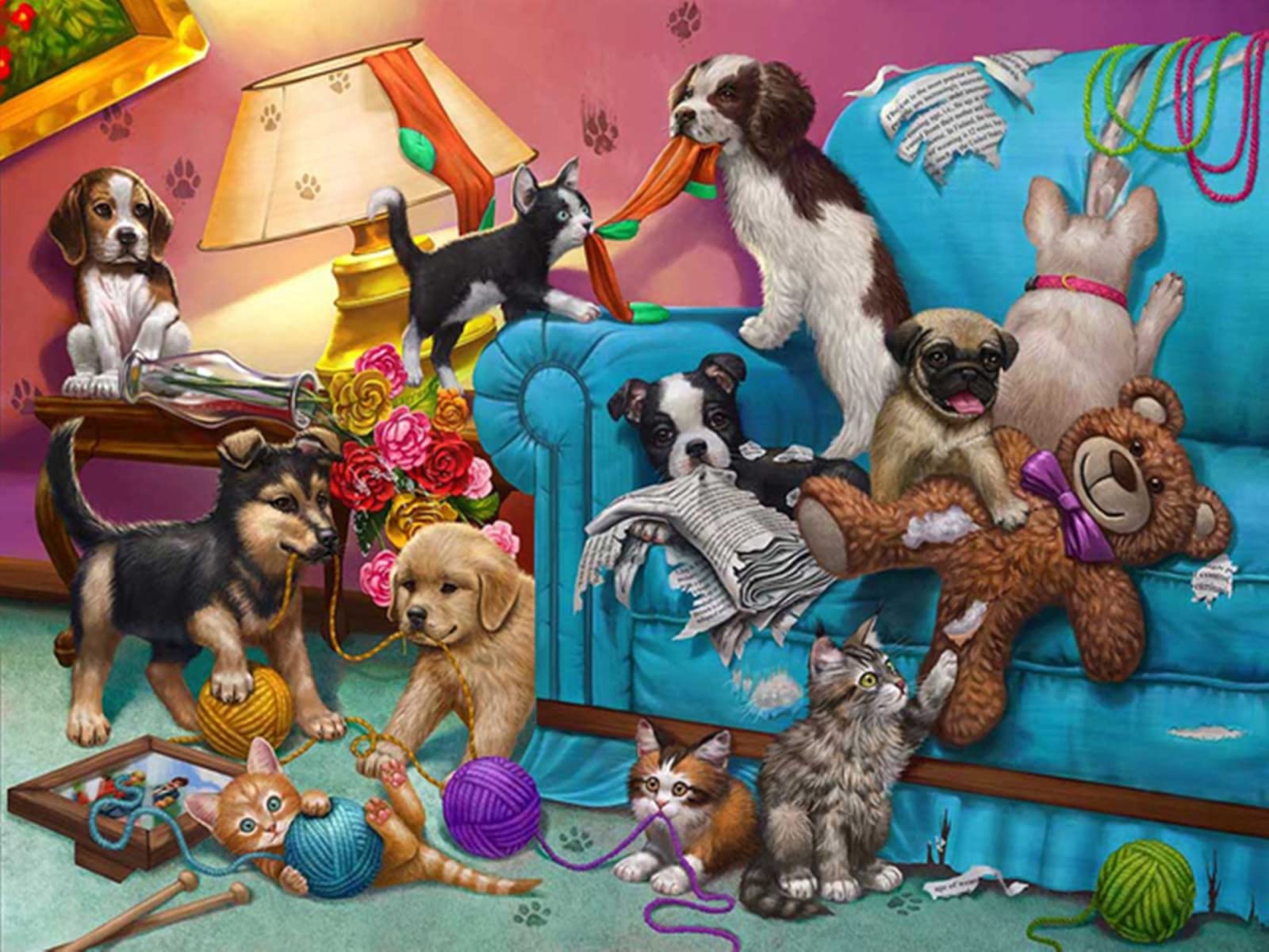 Puzzle 6000 pièces panorama chien le cadeau idéal pour adultes