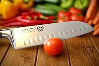 Vista 8 de DALSTRONG cuchillo Santoku - Serie Gladiator - Acero HC alemán - 7 pulgadas (180 mm)