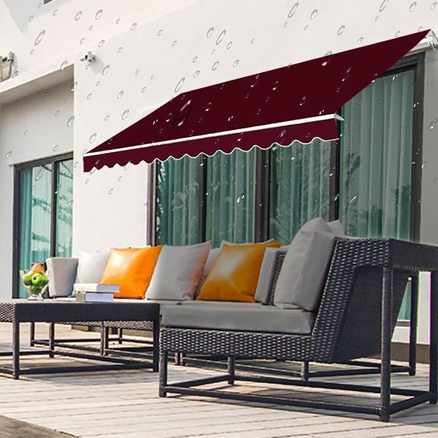 Amazon.com : Manual/Electric Retractable Patio Awning Replacement ...