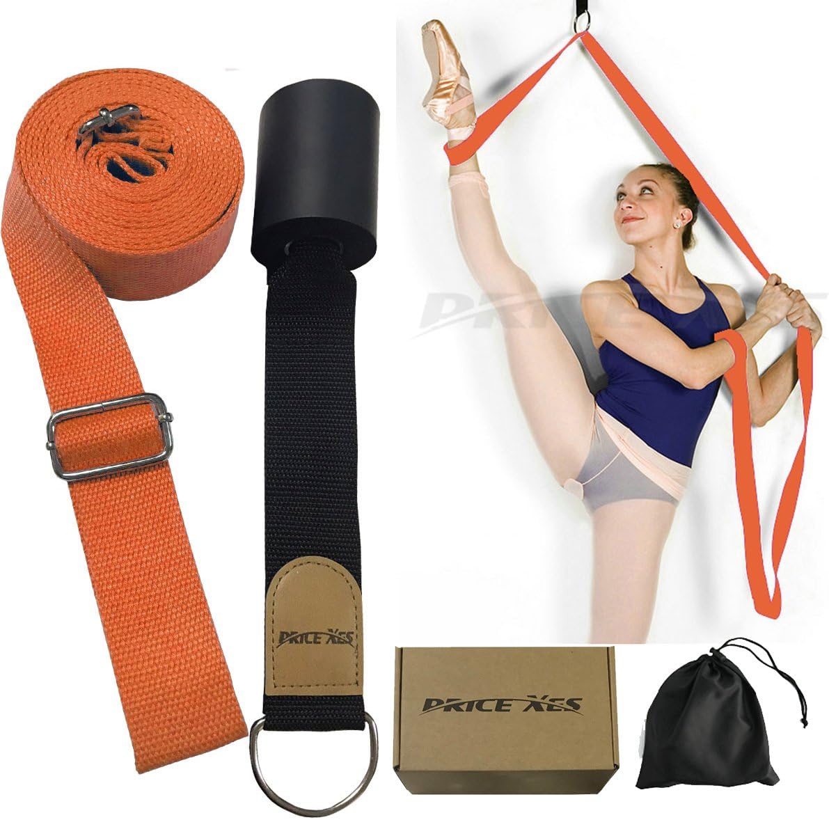KimDaro Leg Stretcher, Door Flexibility & Stretching Leg Strap - Great for Ballet Cheer Dance Gymnastics or Any Sport Leg Stretcher Door Flexibility Trainer Premium Stretching Equipment