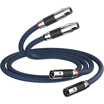 Tertullus High End XLR Cable Audio Cable 2 m XLR Male to Female Silver-Plated OFC XLR Stereo Cable for CD Power Amplifier Monitor Speaker Headphone Amplifier