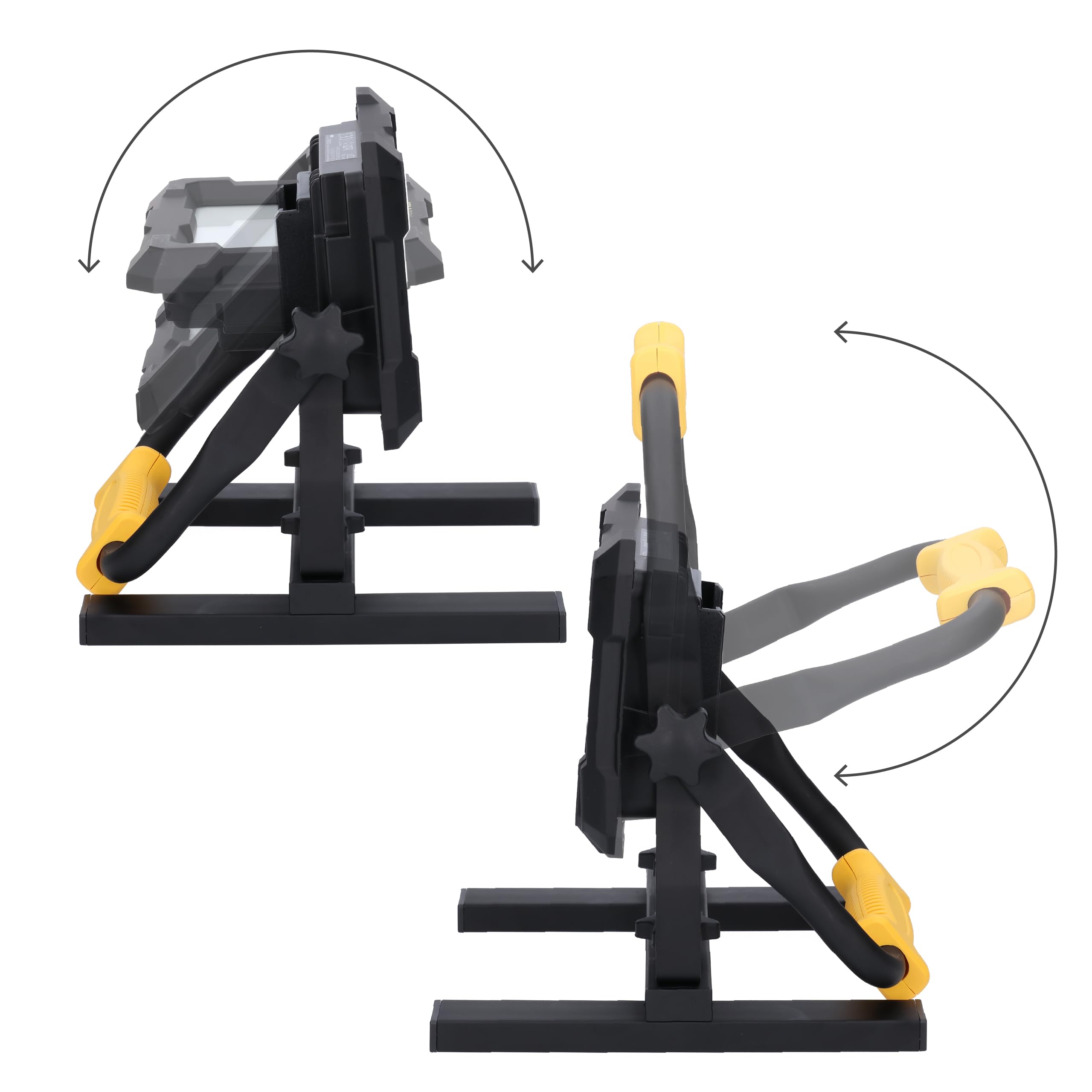 LED's work LED Akku Baustrahler 20W – 2000 Lumen kaltweiß – kompatibel mit 18V Bosch Professional, Makita, Metabo (CAS), Einhell – dimmbare Baustellenlampe & mobile Arbeitsleuchte