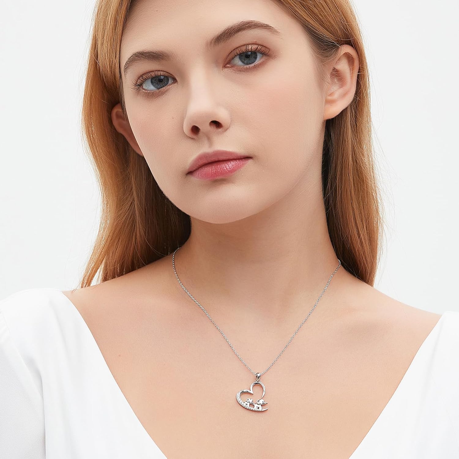 925 Sterling Silver Mothers Day Gifts Elephant Necklace 3 Elephants Family for Mom Daughter Jewelry - Image 2