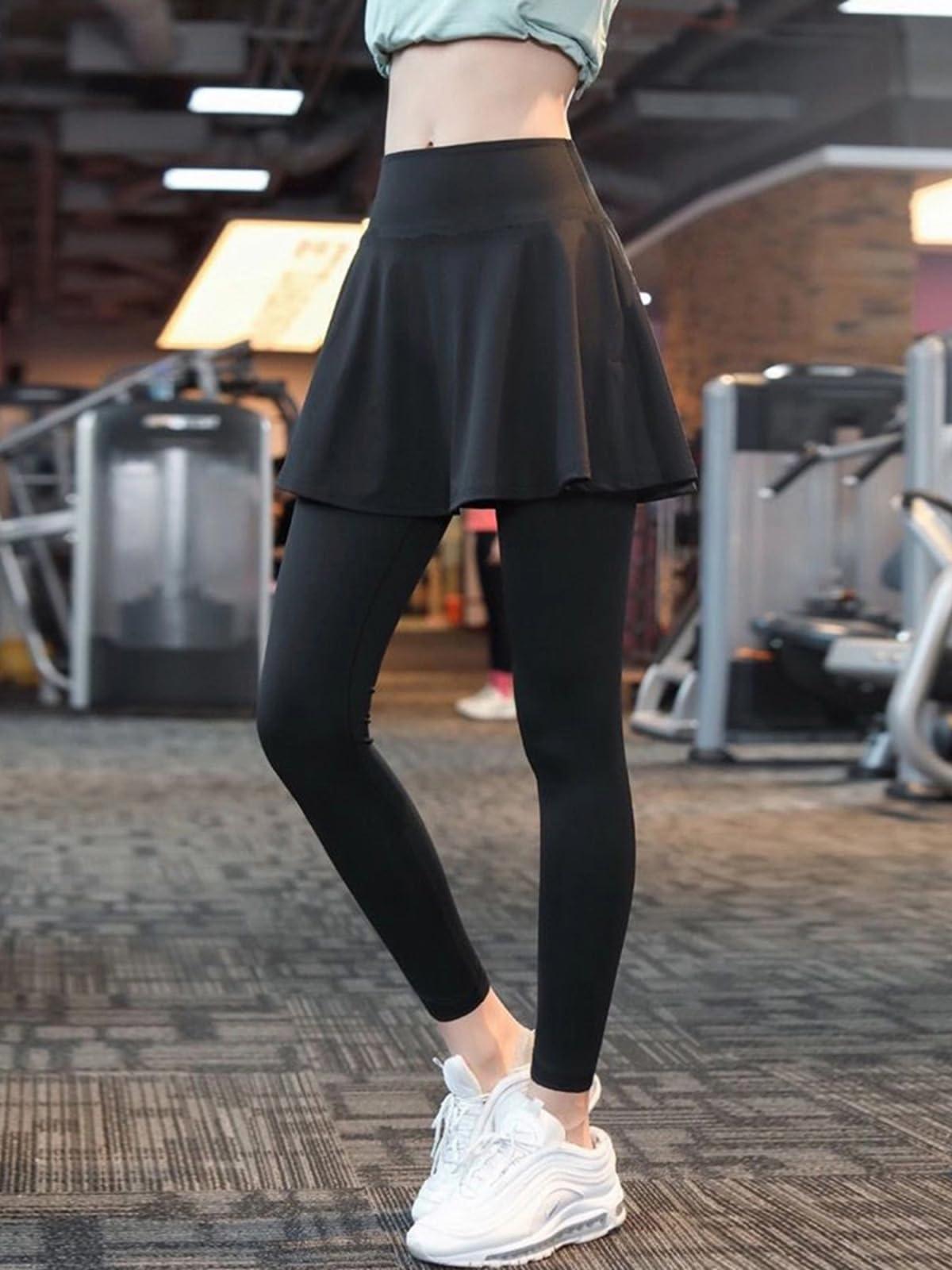 Damska spódnica tenisowa damska sportowa spódnica midi, na co dzień, z wysokim stanem, odpowiednia do fitnessu, biegania i jazdy na rowerze