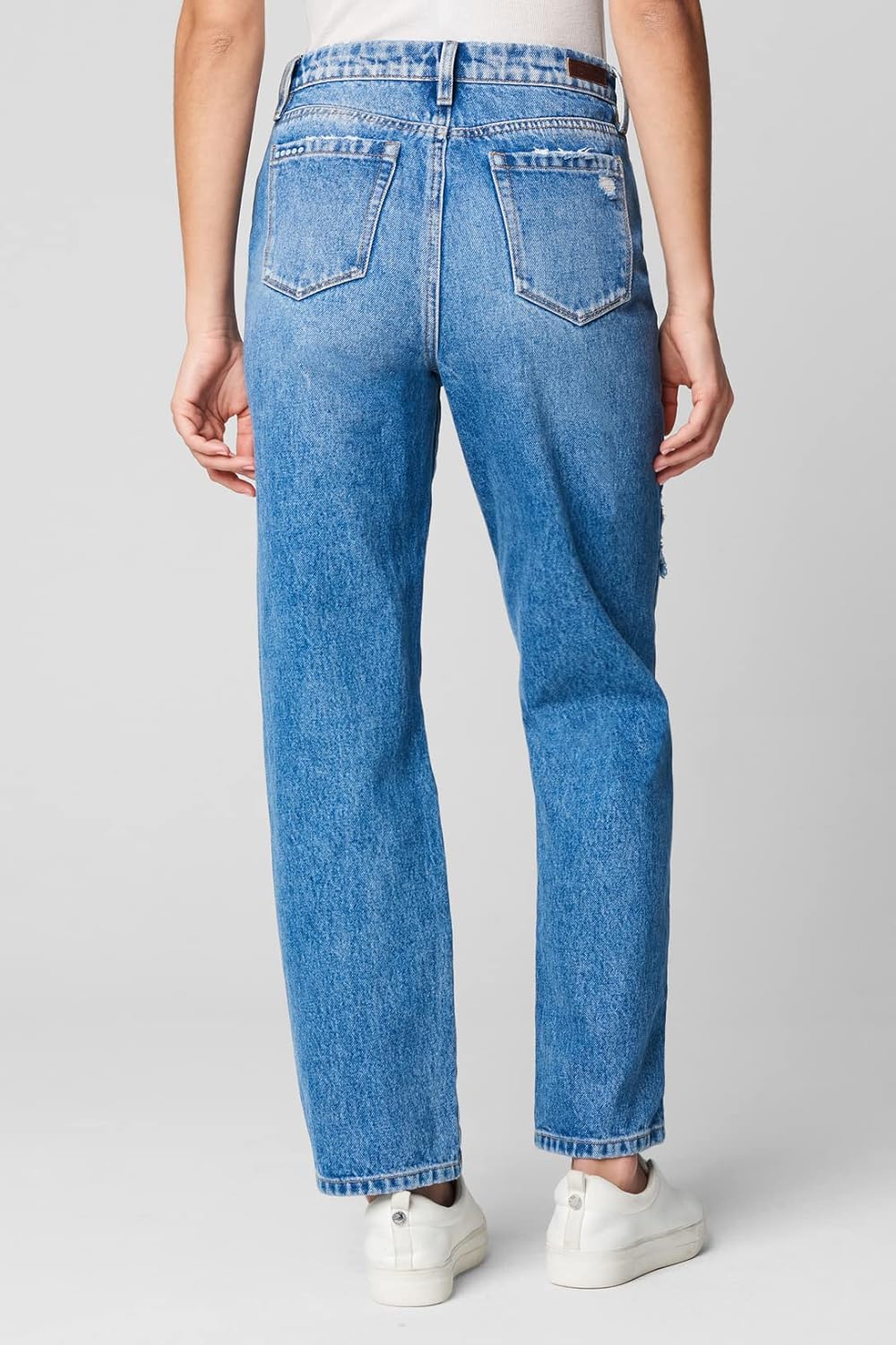 [BLANKNYC] Womens Relaxed High Rise Straight Leg Rip Loose Fit Jeans, Comfortable Pants & Designer ClothingJeans - Image 2
