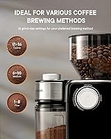 Vista 3 de SHARDOR Molinillo de café eléctrico 2.0, molinillo de rebabas ajustable con 16 ajustes precisos de molienda para 2-14 tazas, color negro