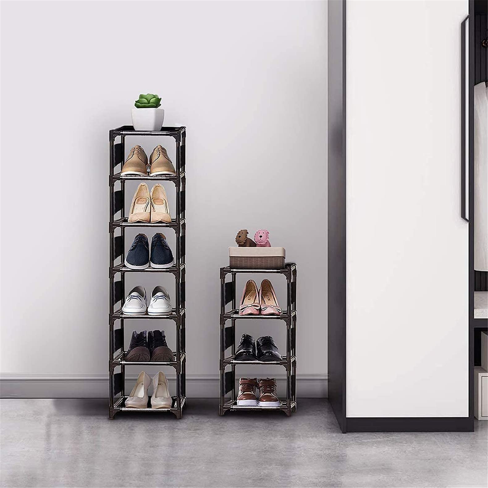 Scarpiera a 10 ripiani, organizer salvaspazio portatile per casa, ingresso e porta, supporto per scarpe fai da te, ideale per qualsiasi ingresso o armadio