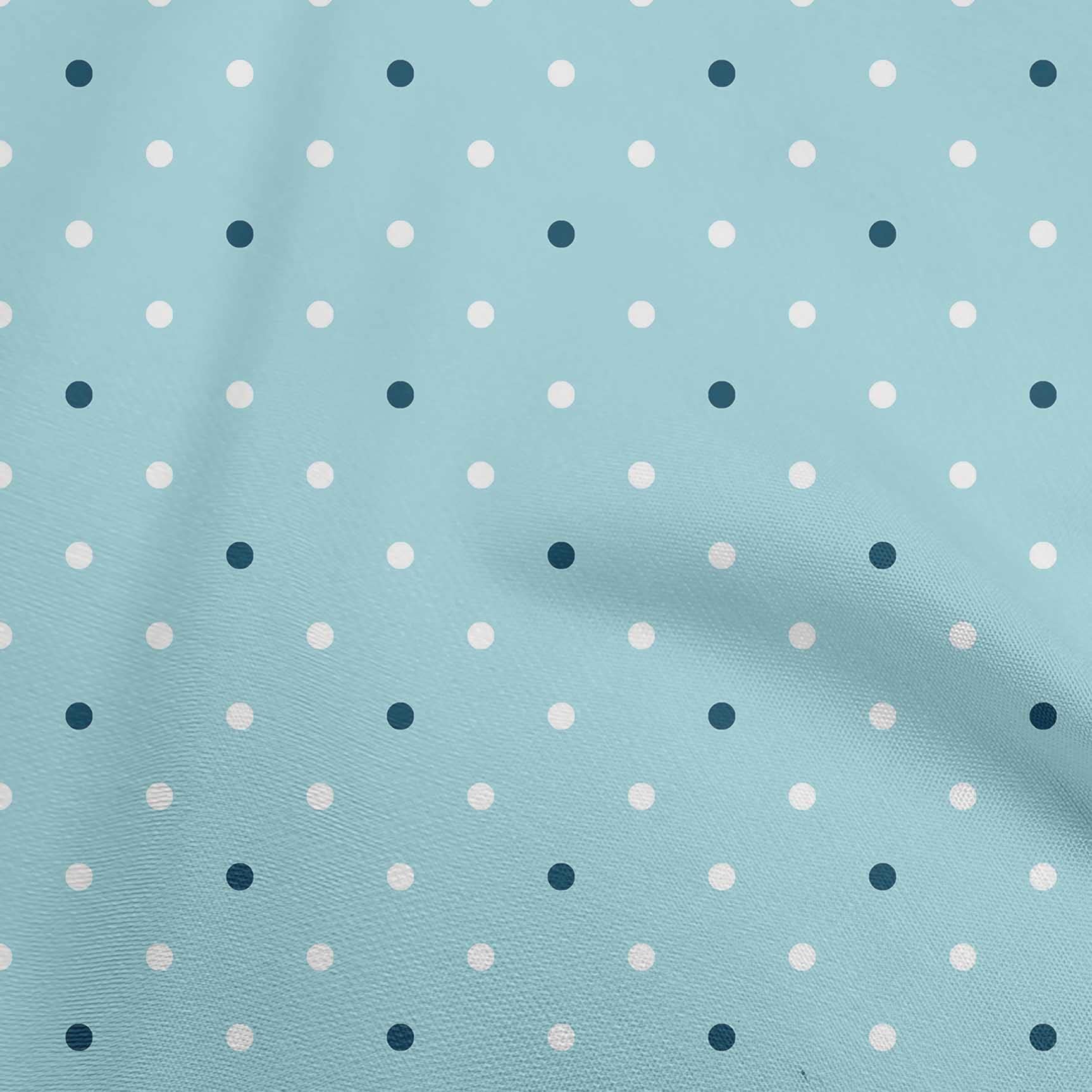 oneOone Viscose Jersey Light Blue Fabric Dot Sewing Craft Projects Fabric Prints by Yard 60 Inch Wide
