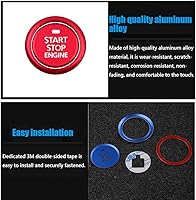 Vista 3 de Great luck - Calcomanía de aluminio para interruptor de arranque de motor, 2 piezas, juego (rojo) para Mazda 3 (2019-2020 2021) CX-30 2020 2021