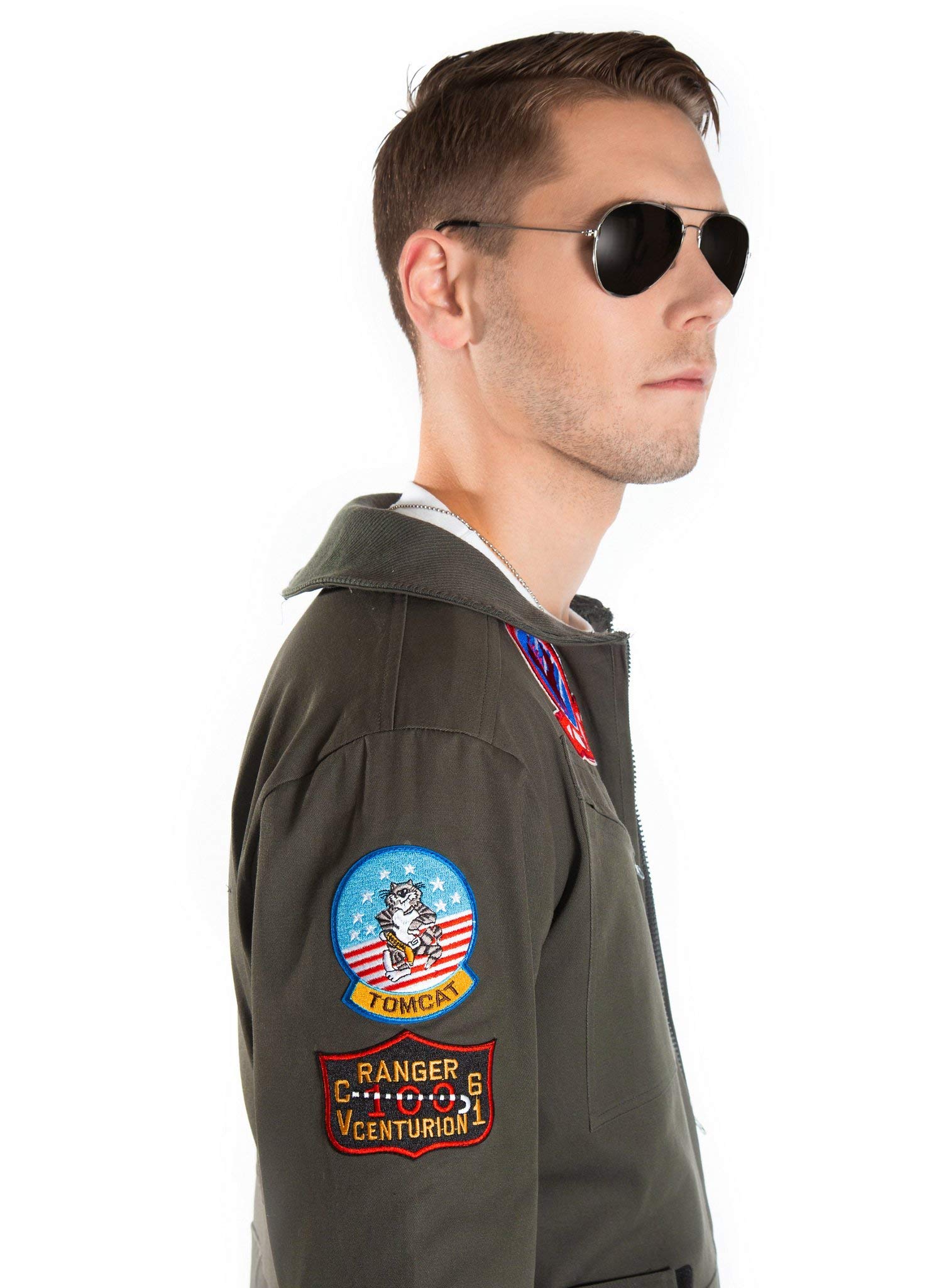 Maskworld Original Top Gun Overall Deluxe - Lizenziertes Film-Kostüm für Erwachsene - Verkleidung Karneval Motto-Party - Größe: L-XL