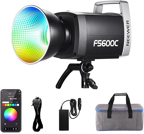 Miniatura 17 de NEEWER Luz de video LED RGB de 130 W APP/2.4G Control 17 efectos, 2500-7500K 19800lux/3.3 ft COB Salida de iluminación continua con CRI97/TLCI98 4
