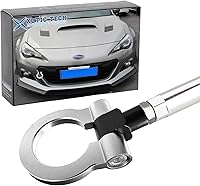 Vista 13 de x xotic tech JDM Sport Track Racing Style CNC Aluminio atornillable Gancho de remolque delantero trasero parachoques compatible con Scion FR-S