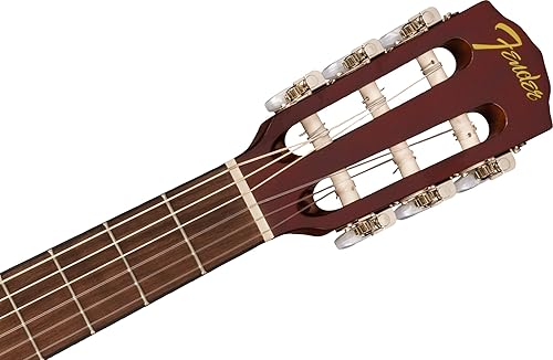 Miniatura 6 de Fender Guitarra acústica clásica, con 2 años de garantía, pequeña guitarra para principiantes (tamaño 34) con cuerdas de nailon (Easier en los