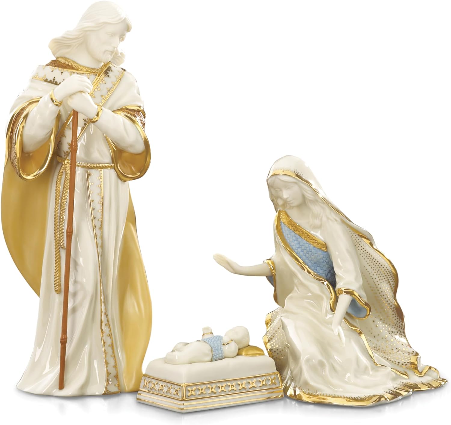 Lenox 6238430 First Blessing Nativity 3-Piece Holy Family Figurine Set