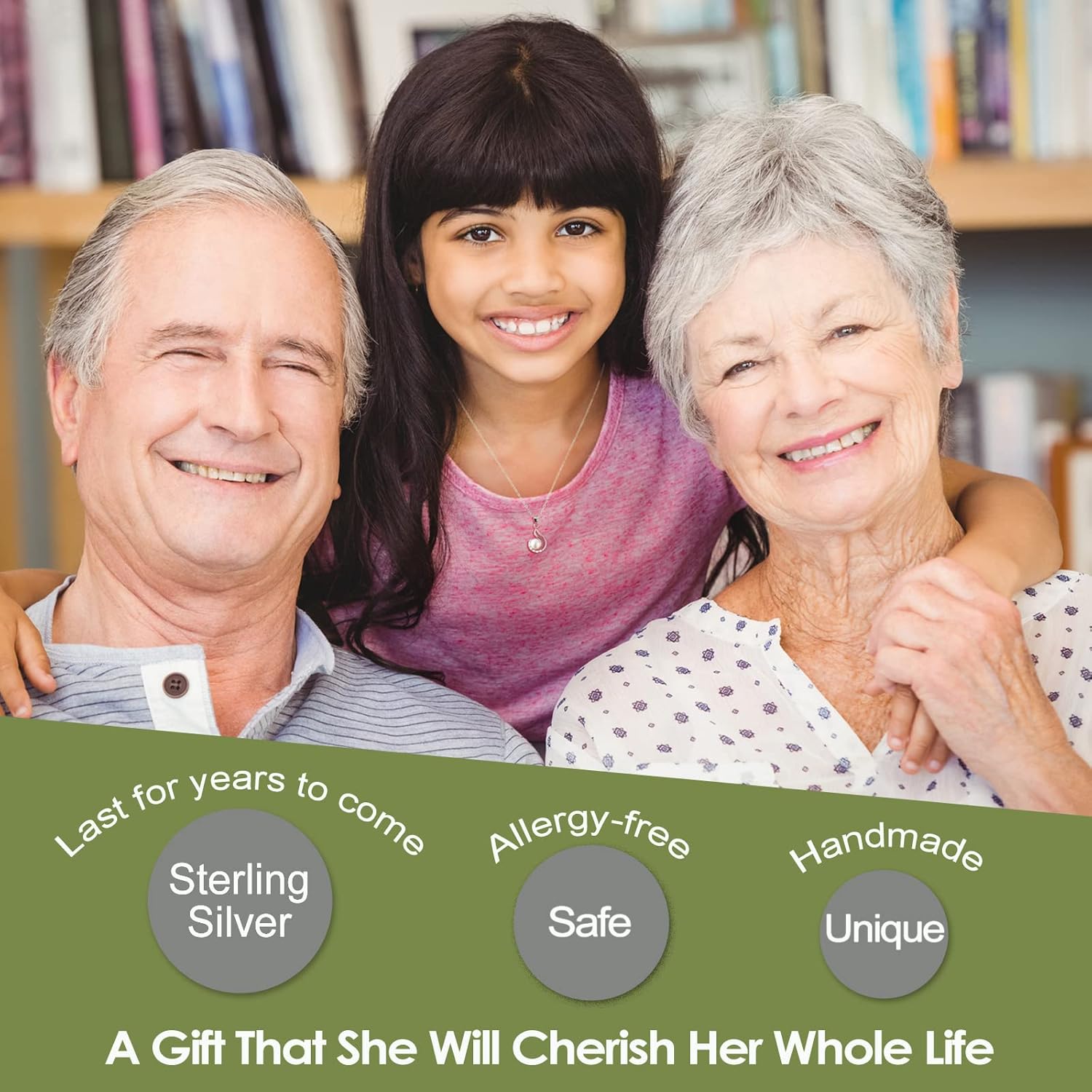 Granddaughter Necklace - Granddaughter Gifts from Grandma, Graduation Gifts for Her, Birthday Christmas Confirmation Wedding Keepsake Jewelry gifts for Granddaughter Teen Girls, Sterling Silver Freshwater Pearl Necklace - Image 7