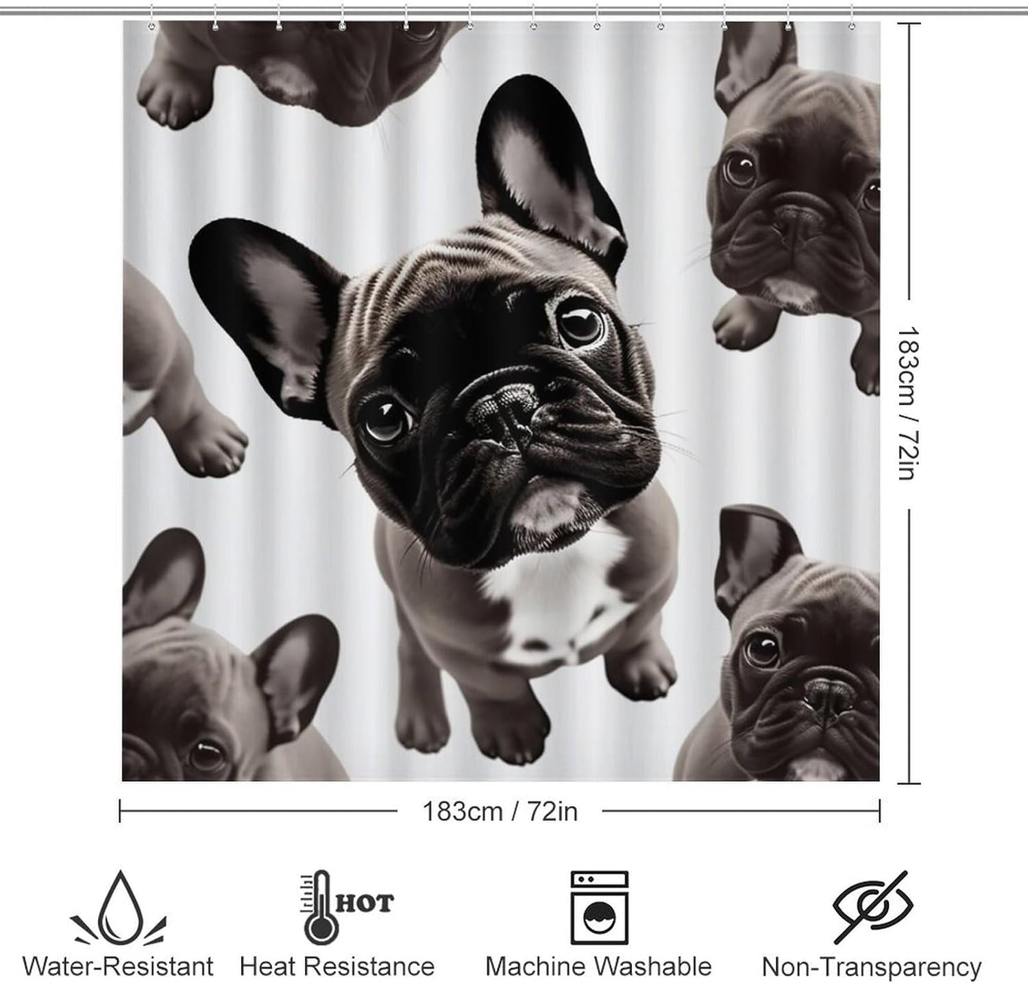 Four Piece Bathroom Set with Toilet Lid Cover and Non-Slip Rugs Minimalist Shower Curtain for Bathroom Set