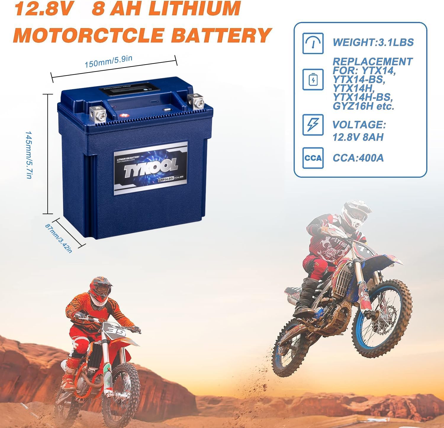 Panther AGM motor accu YTX14-BS/ CTX14-BS/ 51214 - Accu Totaal Center