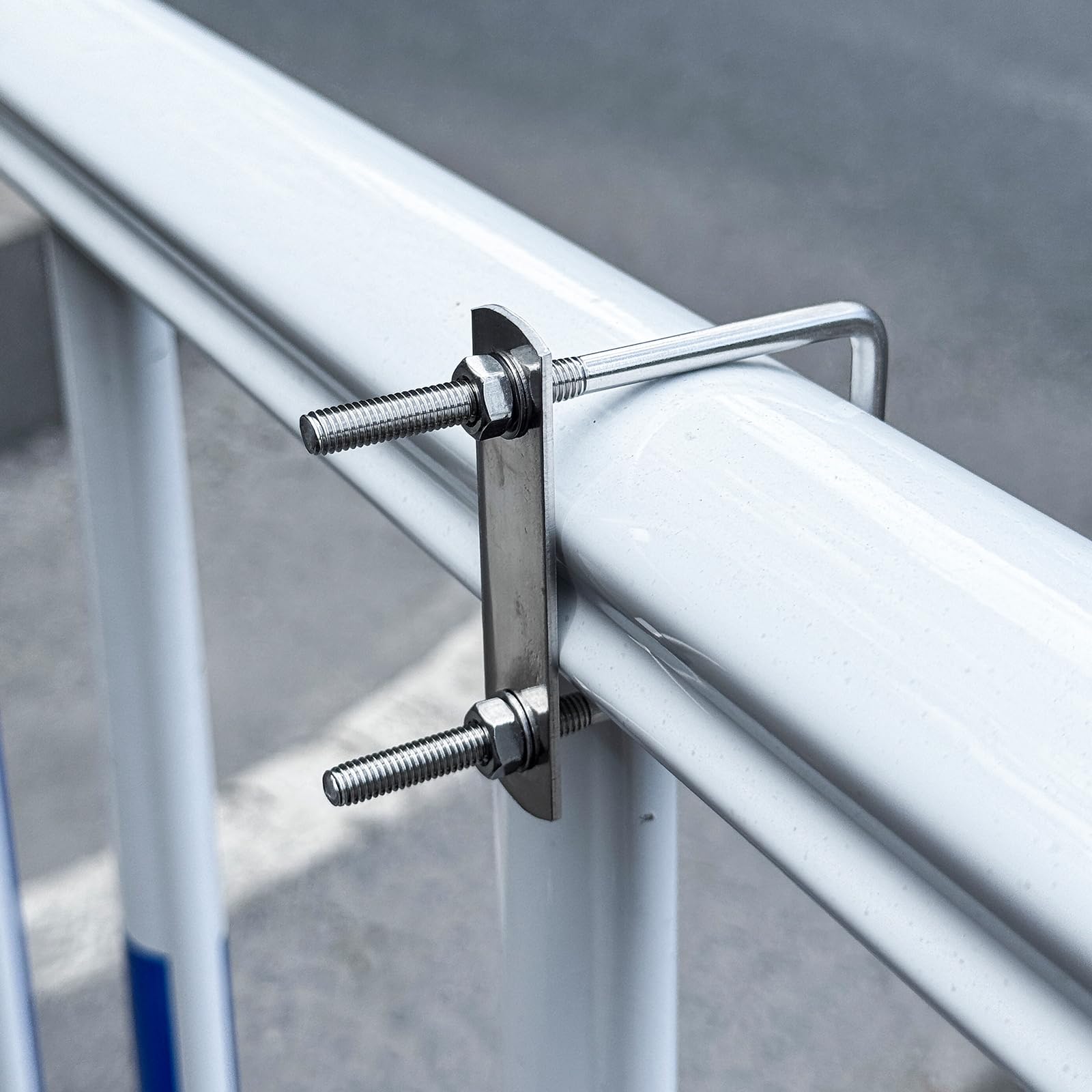 Set da 6 Bulloni a U Quadrati M6 in Acciaio Inossidabile 304 con Dadi e Rondelle U Quadrato M6, Bullone a U in Acciaio Inox, per Tubo Dell'Acqua Fisso, Tubo, Barche (90mmX45mm)
