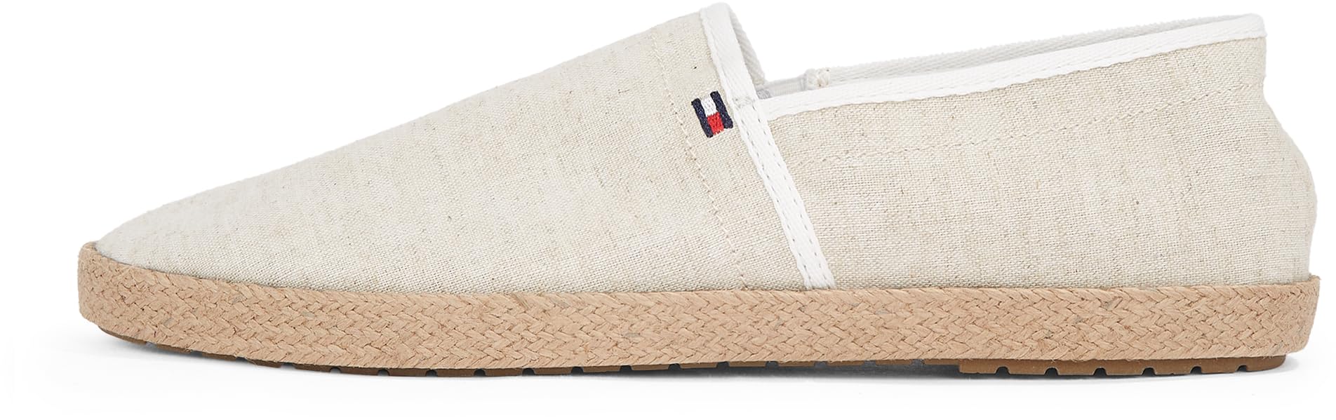 TOMMY HILFIGER Men's Hilfiger Chambray Espadrille, White (Ecru), 6.5