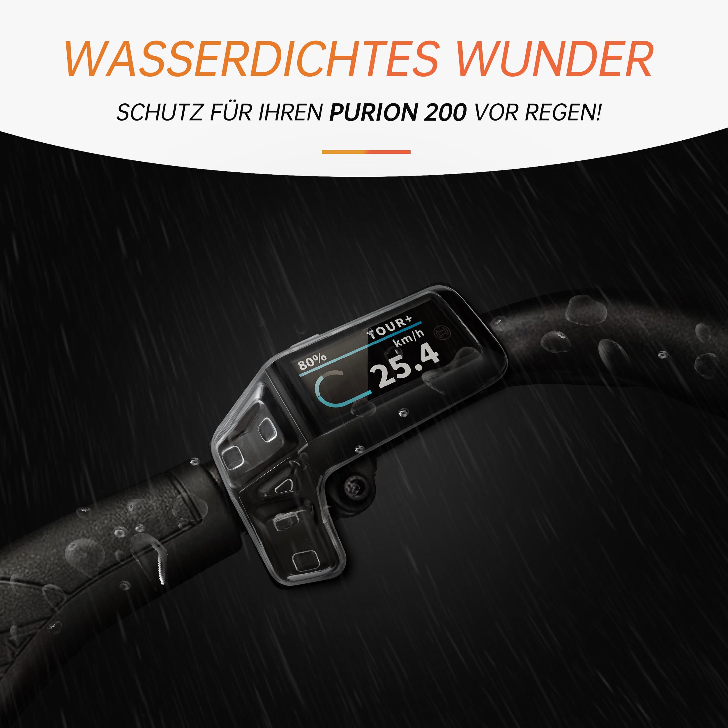 i-LEFANTE Etui ochronne do Bosch Purion 200, osłona ekranu roweru elektrycznego, przezroczysta i wodoodporna, ochrona przed wstrząsami i zarysowaniami (zestaw 1 szt.)