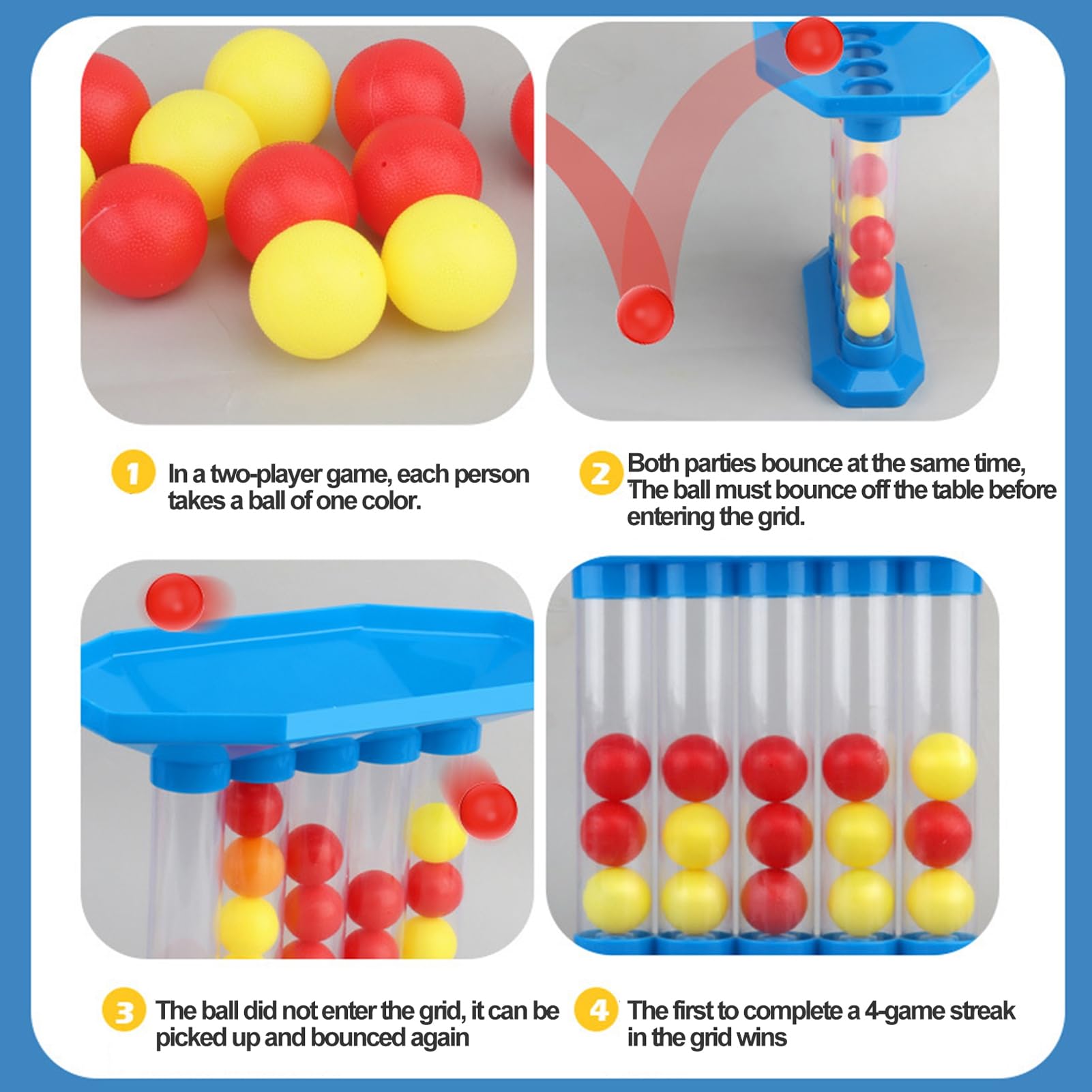 Bounce Off Game: Gioco Da Tavolo Con Palline Rimbalzine – Sfida A Squadre Per Adulti E Bambini