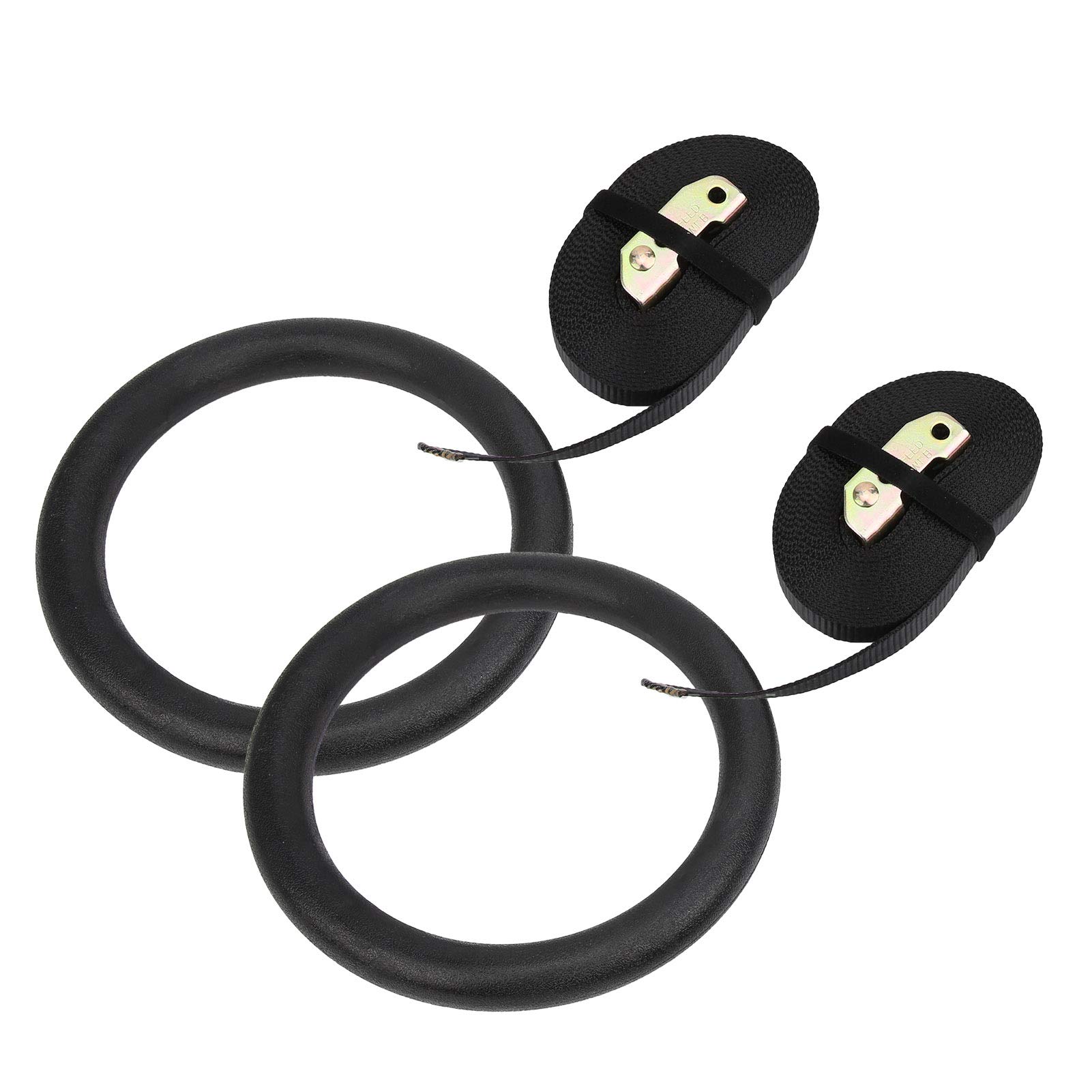 Anillos de suspensión para Gimnasia, Anillos de suspensión para Fitness con Correas Ajustables, Equipo de Entrenamiento de Fuerza de ABS y poliéster para dominadas, Flexiones y