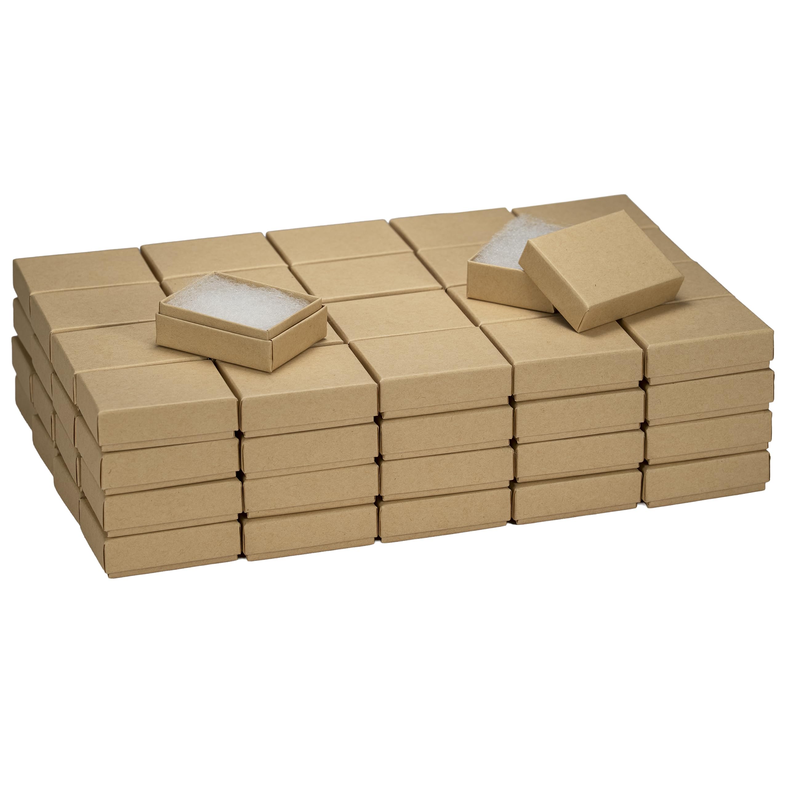 Joyero relleno de algodón kraft #11 (caja de 100) 2 x 1 1/2 x 5/8 pulgadas