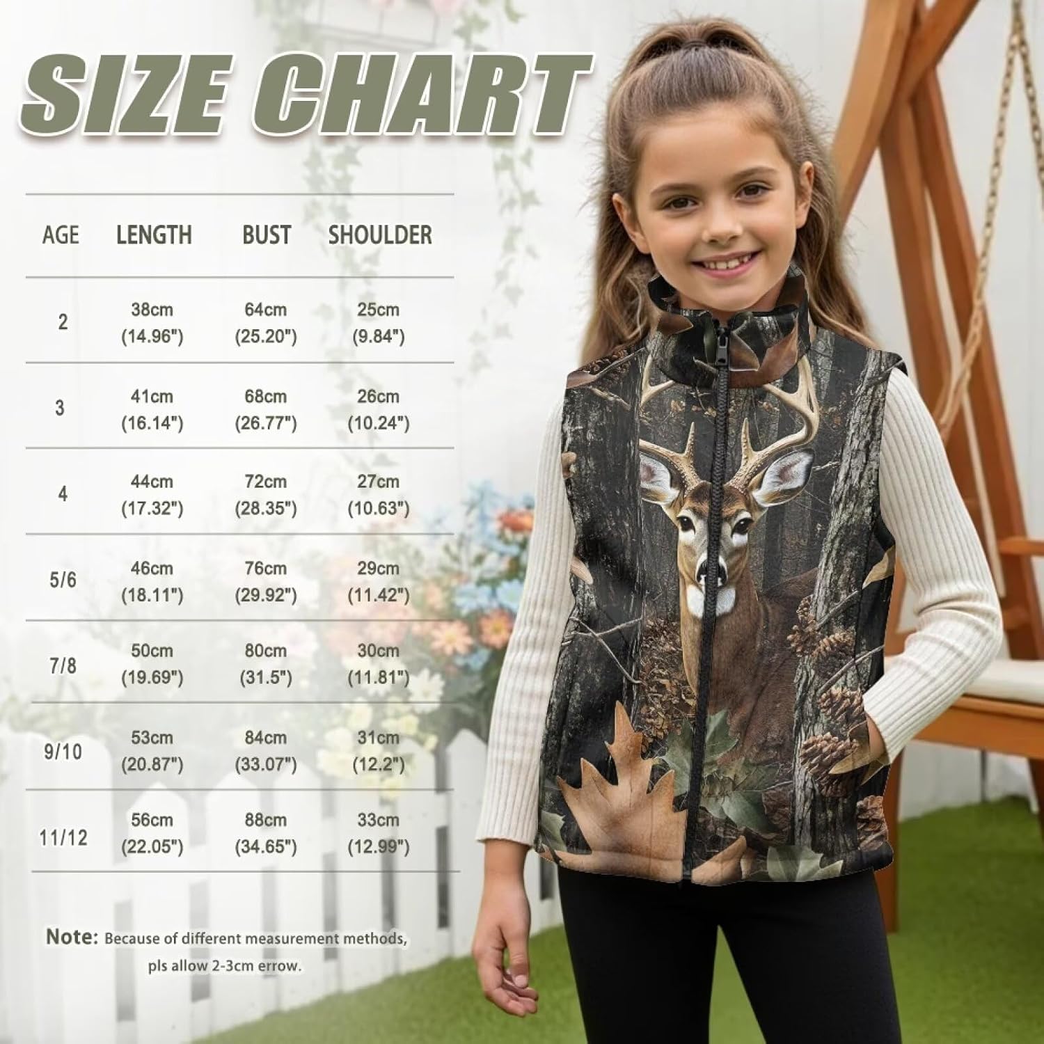 Kids Fleece Vest Girls Boys Sleeveless Jacket Size 2-12, Zip Stand-up Collar Winter Outerwear with Pockets