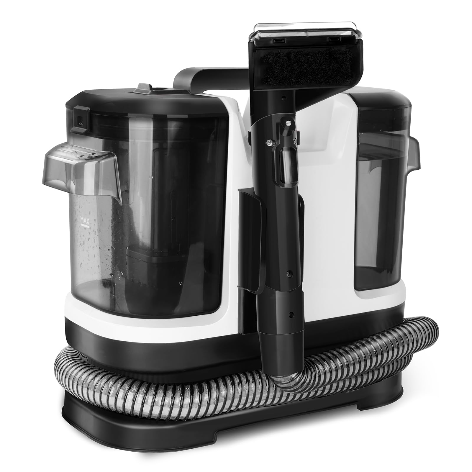Nettoyeur de Tapis 500W, Nettoyeur Moquettes avec Double Réservoirs 1,8L+0,8L, Nettoyant pour Canapés, Tapis, Moquettes, Meubles, Tissus, Voiture