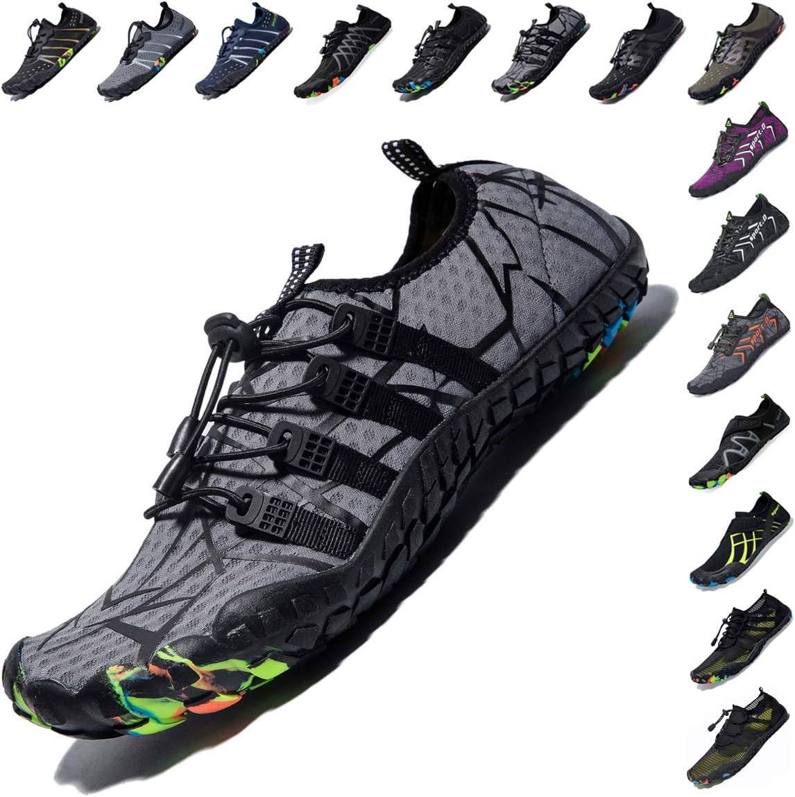 LINGTEU Barefoot Water Shoes Mens Womens Quick Dry Sports Aqua Socks Beach Swim Shoes Boating Fishing Diving Surfing Hiking Walking Yoga