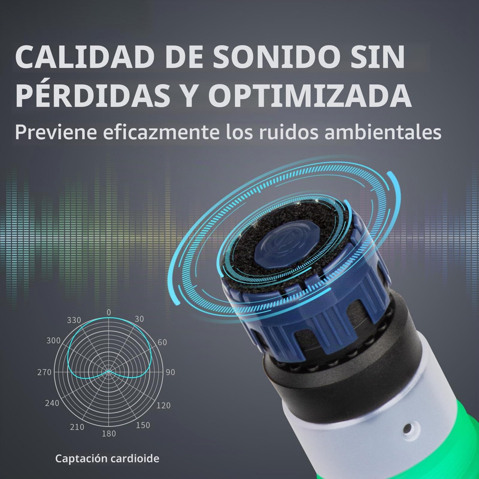 Depusheng Micrófono inalámbrico R7 equipado con dos micrófonos portátiles dinámicos y receptor, con un rango de recepción de 80 metros, adecuado para escenarios de conciertos de karaoke