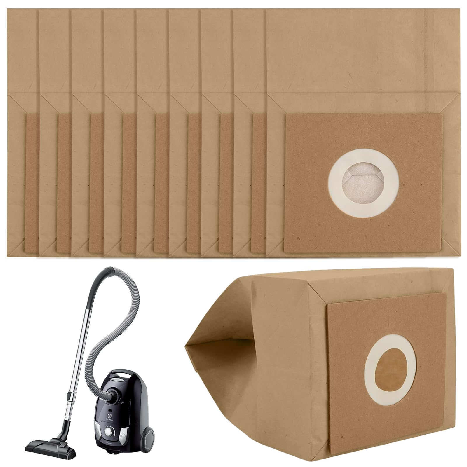 10 Pack Vacuum Cleaner Bags, COGVOHY Find a Spare Strong Paper Dust Bags for Bush Argos Model VCB35B15C1J7W-70 VYTRONIX RBC02 BC-402 BC-501 Argos Value VC-401 VC-402, Vacuum Cleaner Accessories