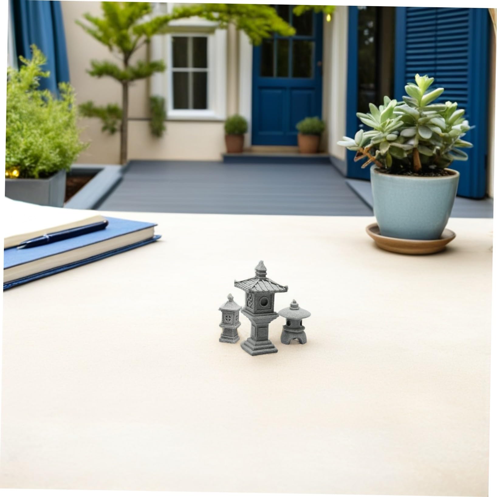 TIDTALEO Statua Pagoda Miniatura in Pietra, per Bonsai e Casa