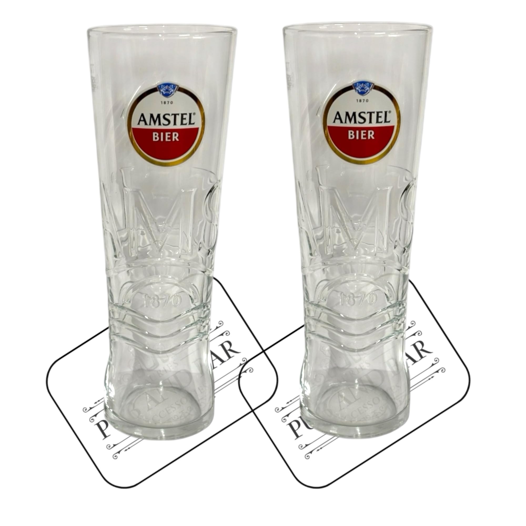 Laurie's Pub and Bar Accessories | Amstel Bier NewStyle M25 Pint Glass x2