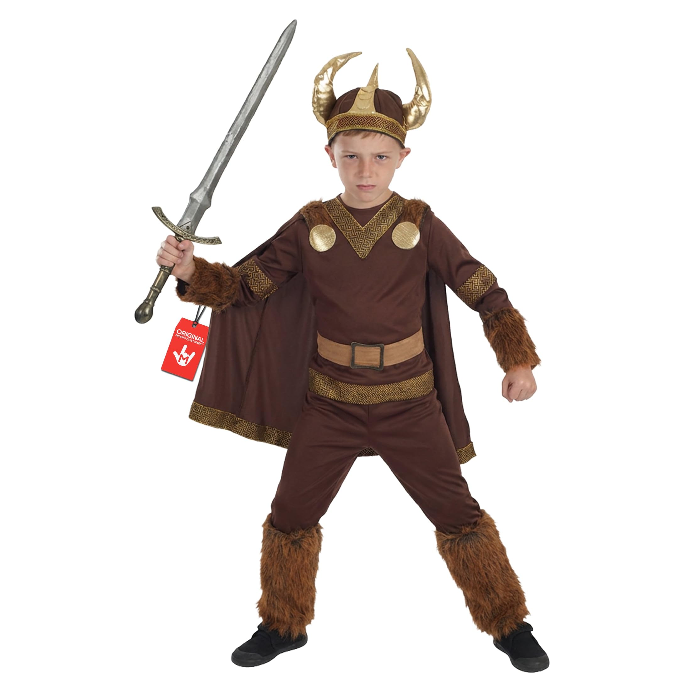 Fun Shack Boys Viking Costume Kids Anglo Saxon Outfit Fancy Dress Halloween Childrens Costumes for Boys M L XL