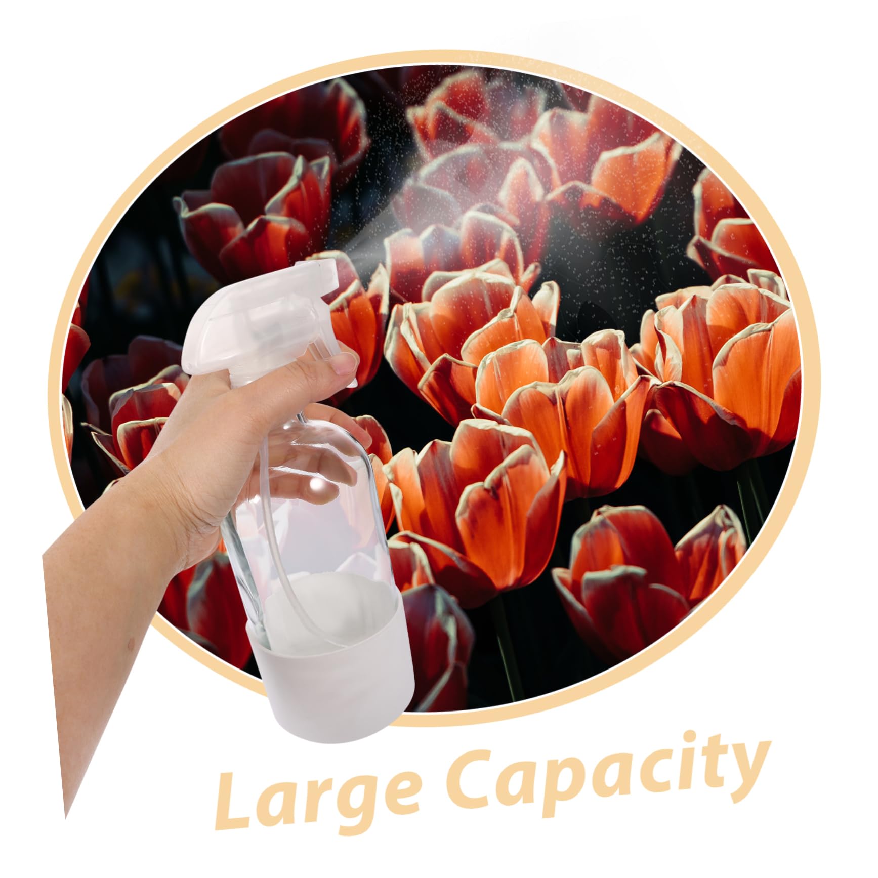 Alipis 2pièces Vaporisateurs Eau Vides Réutilisables Avec Manchon De Protection Pour Arrosage De Plantes Ou Coiffure