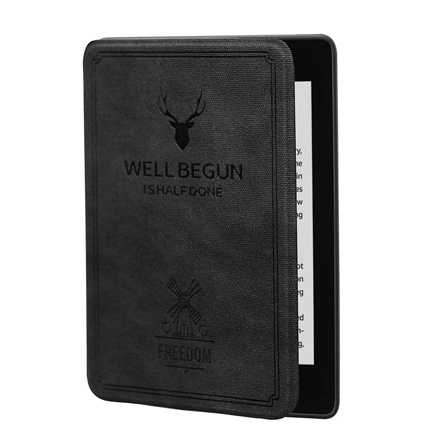 ProElite Smart Deer Flip case Cover for Amazon Kindle Paperwhite 6.8" 11th Generation (Black) [Fits Signature Edition Also]
