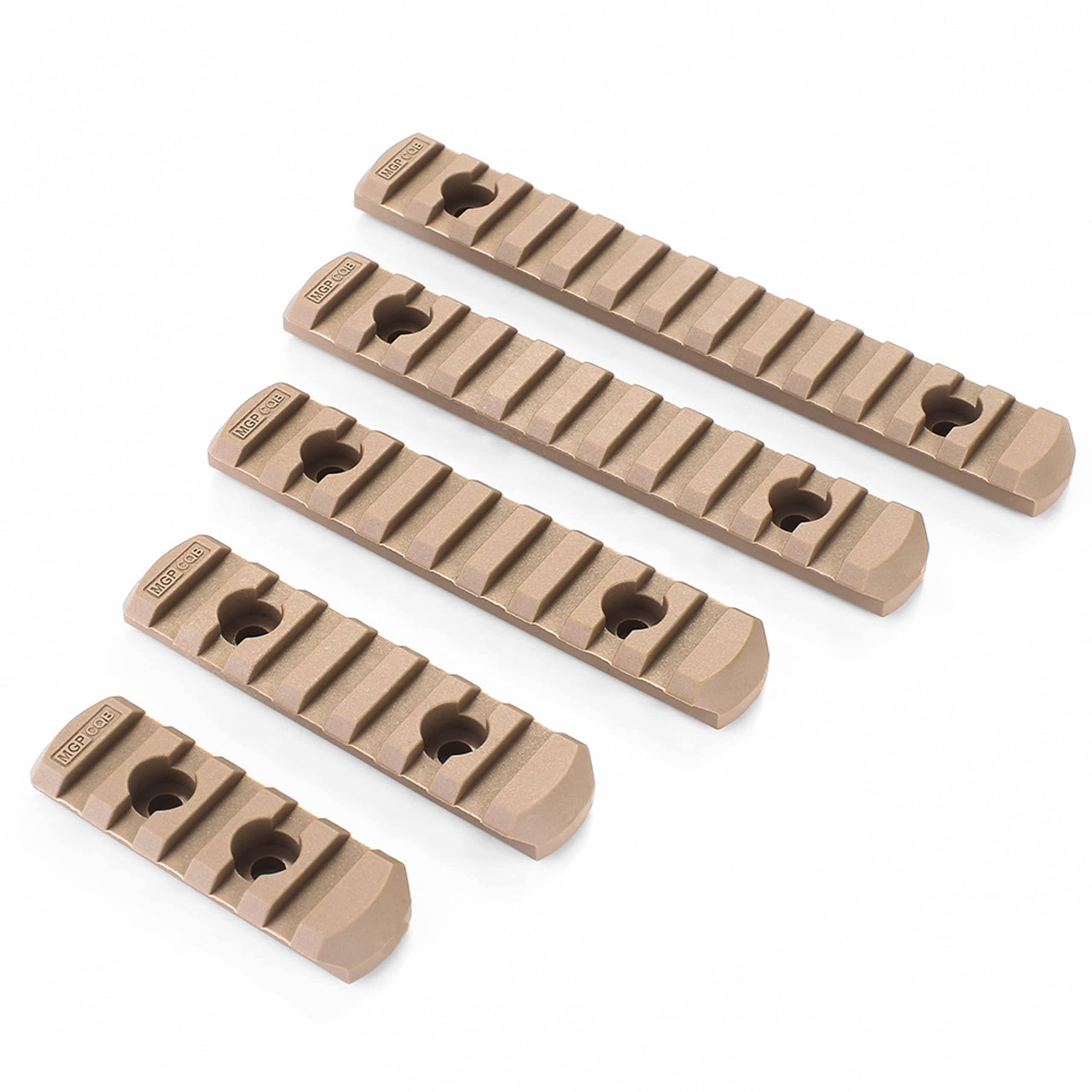 Szyna Picatinny Pack 5 brązowych szyn + śruby Mlok i klucz Airsoft do karabinu 20/21 mm taktyczny adapter Weaver akcesoria pistolet myśliwski wizjer paintball ręka Keymod