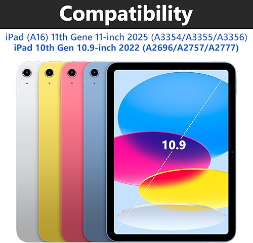 Miniatura 7 de TQQ Funda de teclado táctil para iPad de 10.9 pulgadas (10.9 pulgadas, 2022), funda para iPad de 10. generación con teclado, cubierta protectora