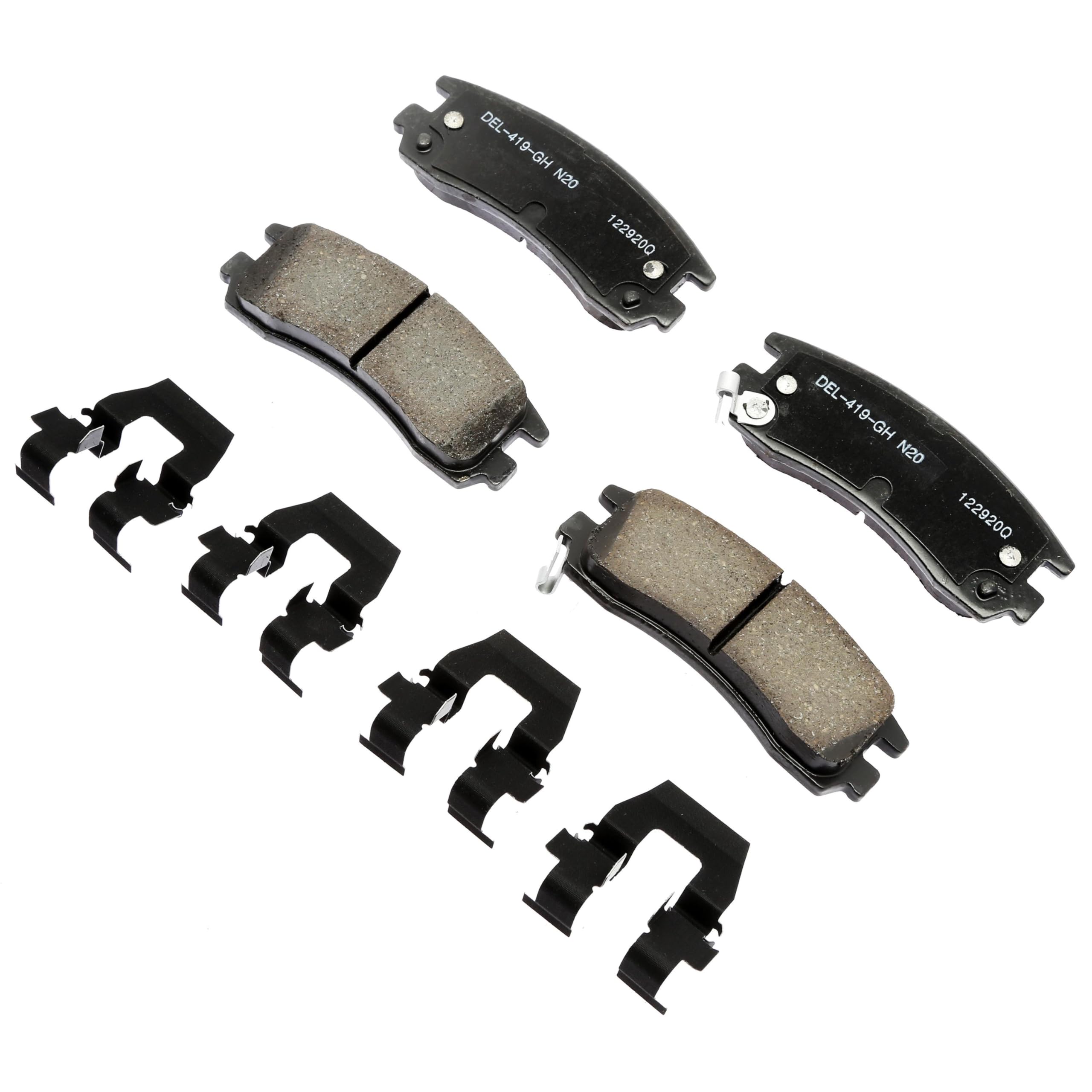 Gold 17D698CHF1 (19428021) Ceramic Rear Disc Brake Pad Kit with Clips