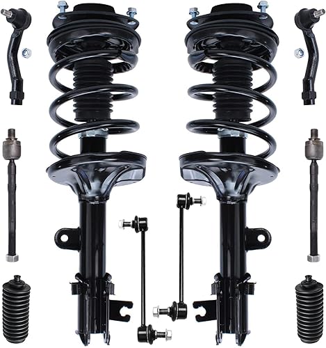Detroit Axle - Kit de puntales delanteros de 10 piezas para Hyundai Tucson 05-09, Kia Sportage, puntales y barras de acoplamiento de resorte