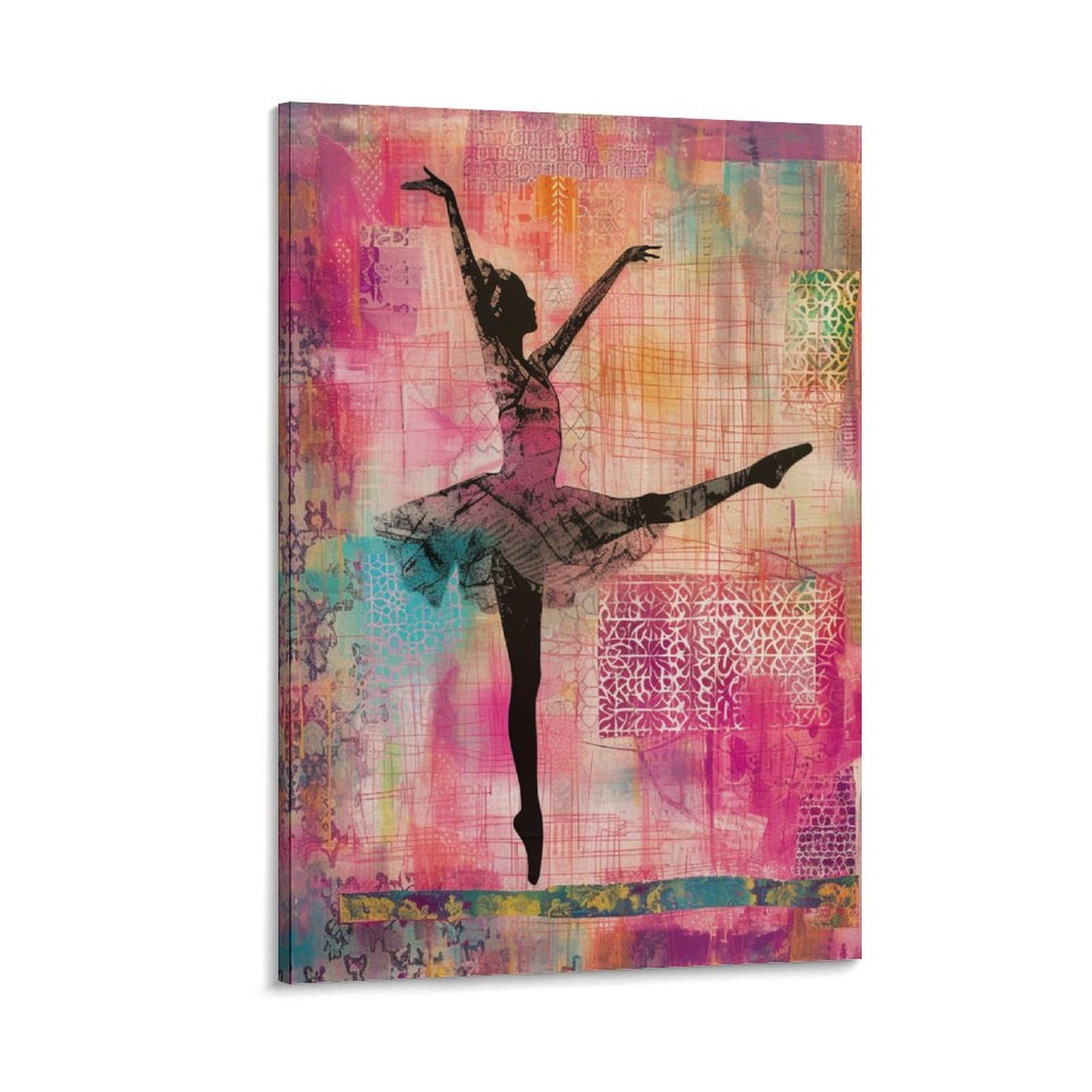 Unrxjzlvm Frame-Style-14 Ballet Dance Art - The Canvas Prints Of Reproduction Artwork Pictures On Canvas Wall Art For Home Office Decorations 16X24inch(40X60cm)
