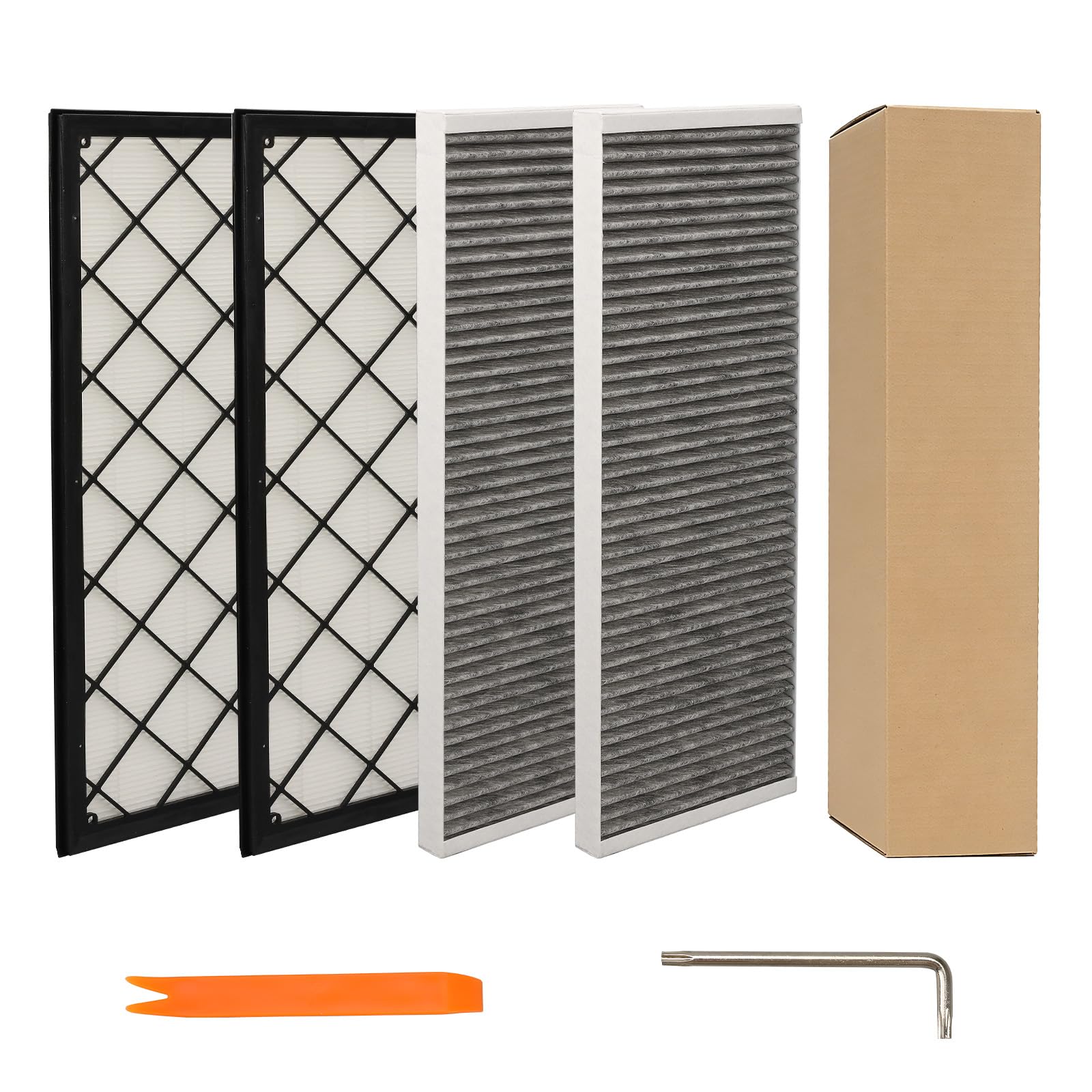 Lot de 4 filtres d'habitacle pour Tesla Model Y (2020-2026) & Juniper