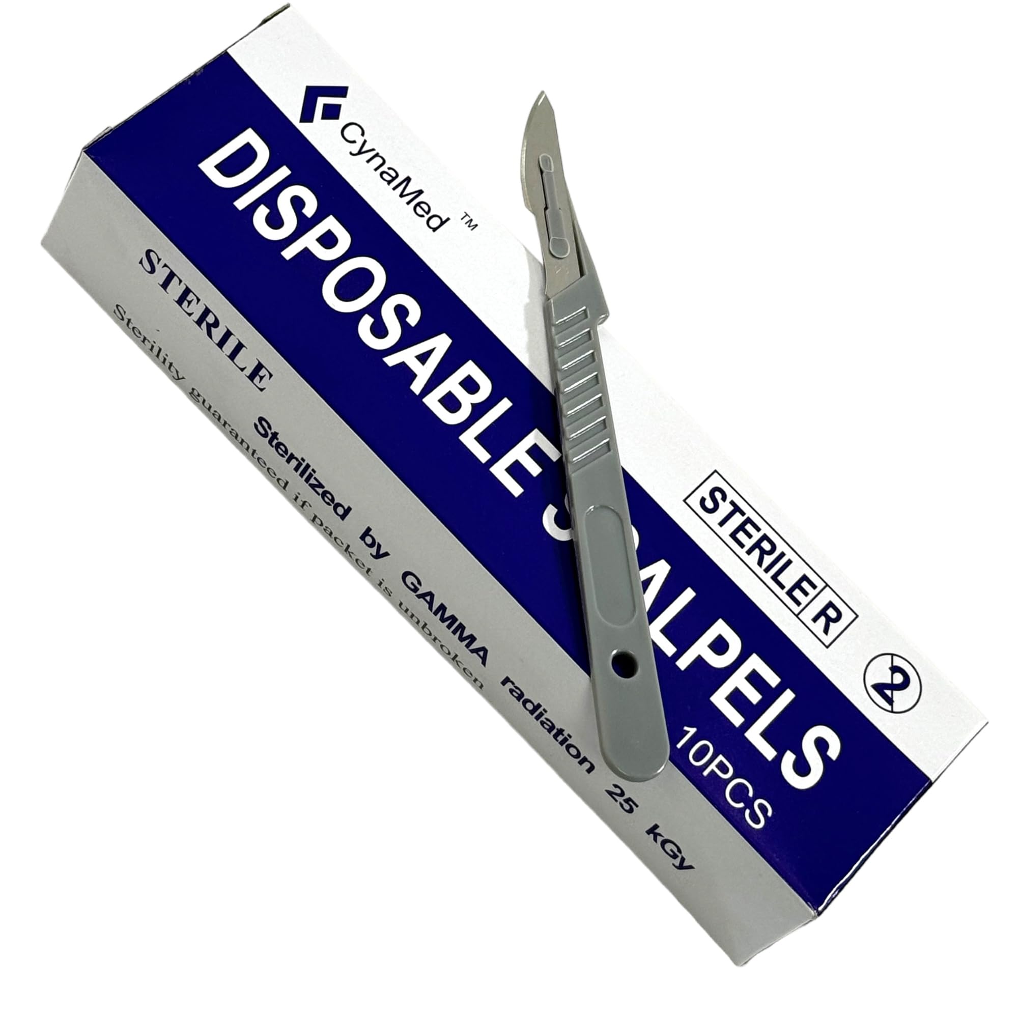 Disposable Sterile Scalpels (10 Pack) - Size #10 High Carbon Steel Blades with Plastic Handle for Dermaplaning, Crafts, Podiatry, Wood Model Making, Mycology, Plant Cutting,Dissecting & More (#23) — Amazon image 3