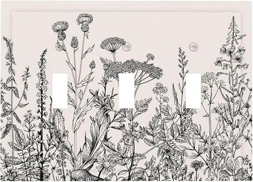 Miniatura 189 de Cubierta de Interruptor de Luz de Palanca de 1 Gang con Estampado de Bosque de Pinos Rústico Campestre, Cabaña Lodge Granero Bosque Forestal de