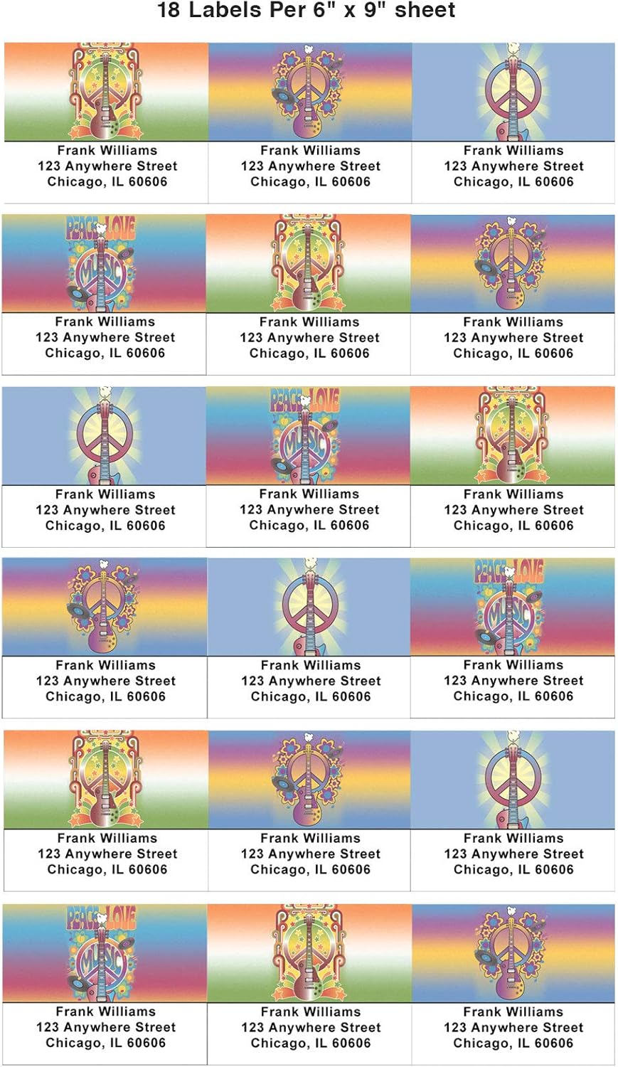 Peace and Music Address Labels